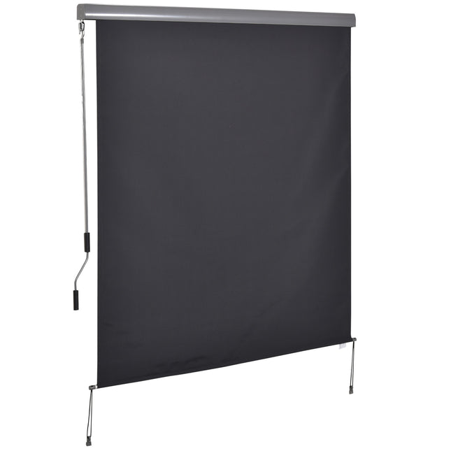 Copertina Verticala Balcon Protectie Vant Si Paravan De Confidentialitate, Manivela, Poliester + Aluminiu, 160X250Cm