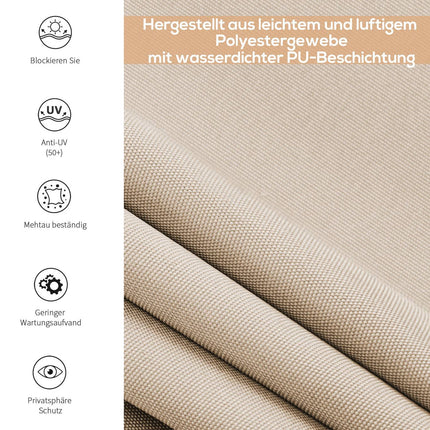 Copertina Verticala Balcon Protectie Vant Si Paravan De Confidentialitate, Manivela, Poliester + Aluminiu, 160X250Cm