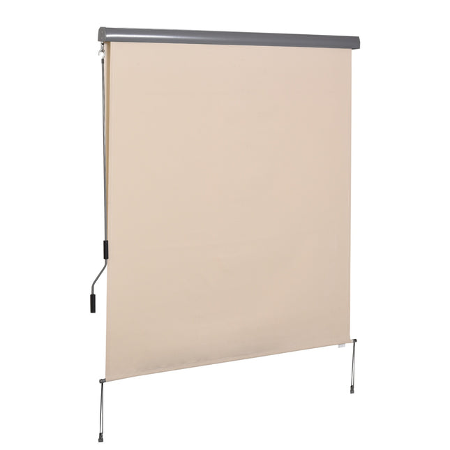 Copertina Verticala Balcon Protectie Vant Si Paravan De Confidentialitate, Manivela, Poliester + Aluminiu, 160X250Cm