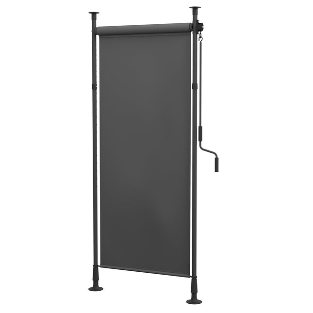 Weather-resistant outdoor roller blind, sun protection in polyester, 120-310cm