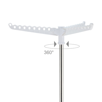 Ușor de rufe vertical, 3 brațe rotative, economisește spațiu