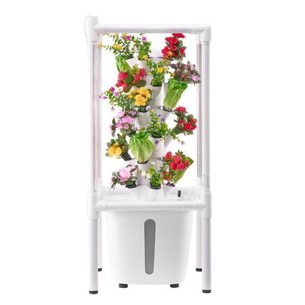 Vertical Hydroponic Tower, 30 Pods, 6 Tiers, LED Light