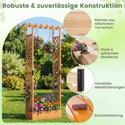 Jardinieră verticală cu spalier și acoperiș suspendat, portocaliu