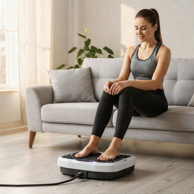 Platformă vibratoare cu benzi de rezistență, Bluetooth, 5 programe