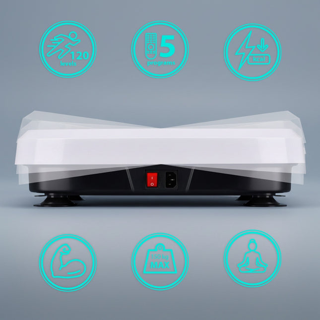 Platformă vibratoare cu benzi de rezistență, Bluetooth, 5 programe