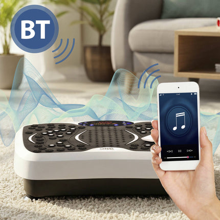 Platformă vibratoare cu benzi de rezistență, Bluetooth, 5 programe
