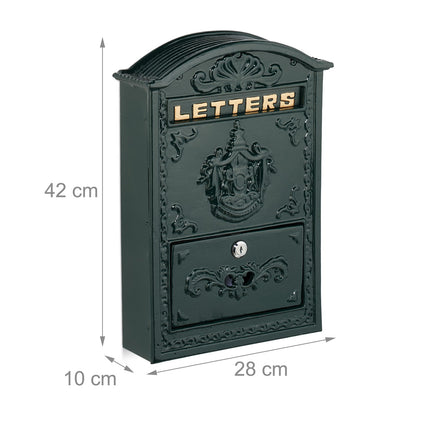 Vintage Letterbox with Lock – Nostalgic Post Box