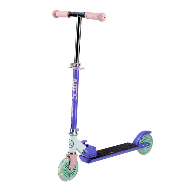 Trotineta violet, roți de 120 mm, înălțime reglabilă