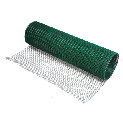 Ecran Vole Sârmă și plasă pentru volieră, flexibil, PVC, verde închis, 0,9X30 M, ecran de protecție