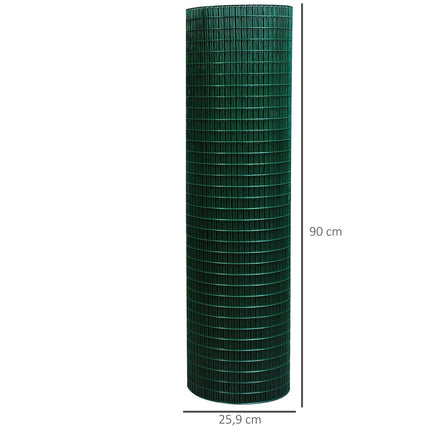 Ecran Vole Sârmă și plasă pentru volieră, flexibil, PVC, verde închis, 0,9X30 M, ecran de protecție