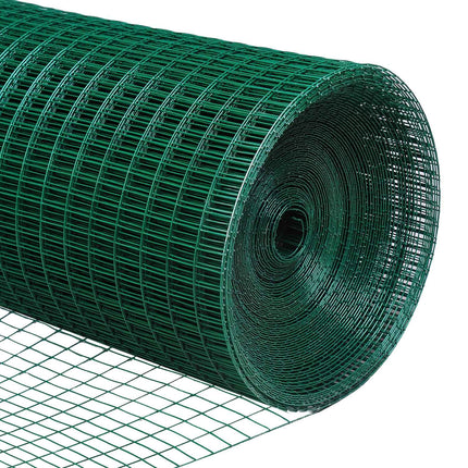 Ecran Vole Sârmă și plasă pentru volieră, flexibil, PVC, verde închis, 0,9X30 M, ecran de protecție