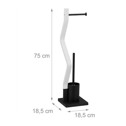 Scaun WC negru/alb