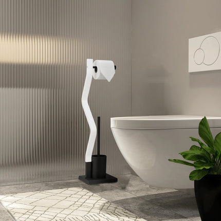 Scaun WC negru/alb