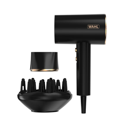 Uscător de păr Wahl Ionic Flow 2100 W cu jet de aer rece, negru, difuzor