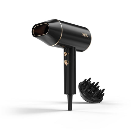 Uscător de păr Wahl Ionic Flow 2100 W cu jet de aer rece, negru, difuzor