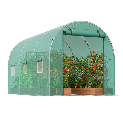 Walk-In Tunnel Greenhouse 11.3x6.4x6.3 ft, 6 Windows