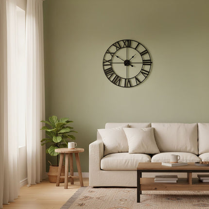 Ceas de perete, cifre romane, diametru 60 cm