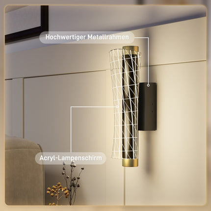 Set de lămpi de perete, design geometric, 3 culori de lumină, LED 9W