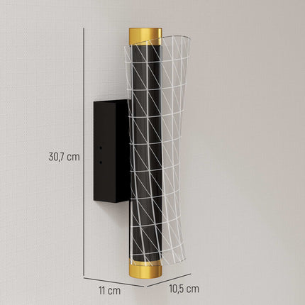 Set de lămpi de perete, design geometric, 3 culori de lumină, LED 9W
