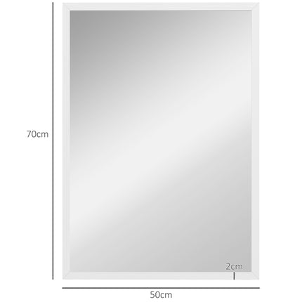 Oglindă de perete 50x70 cm, ramă MDF, montare ușoară