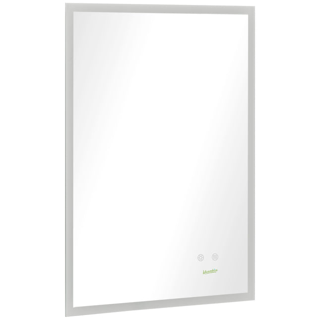 LED bathroom mirror - anti-fog, IP44 waterproof, aluminum
