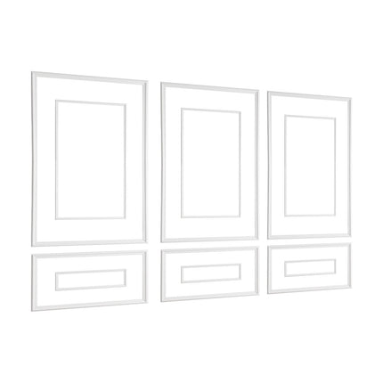 Wall Molding Kit, 3-Pack Paintable Polystyrene Trim
