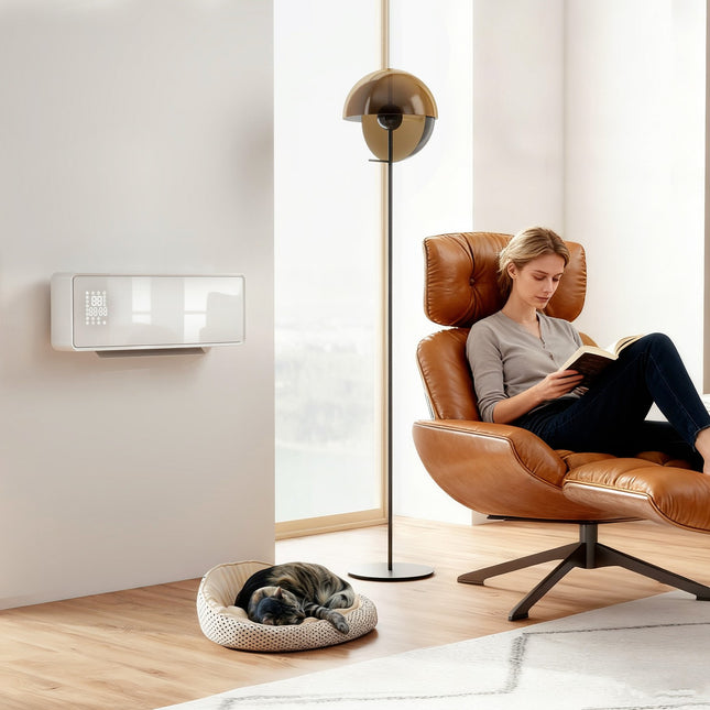 Încălzitor ceramic de 2000 W, montat pe perete, termostat, temporizator