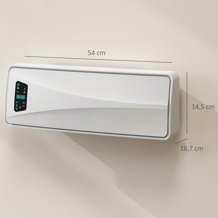 Încălzitor ceramic de perete de 2000 W cu temporizator și afișaj LED