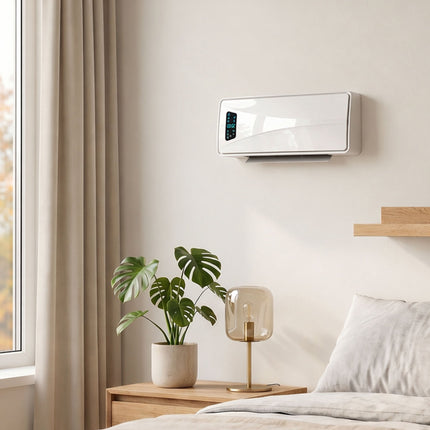 Încălzitor ceramic de perete de 2000 W cu temporizator și afișaj LED
