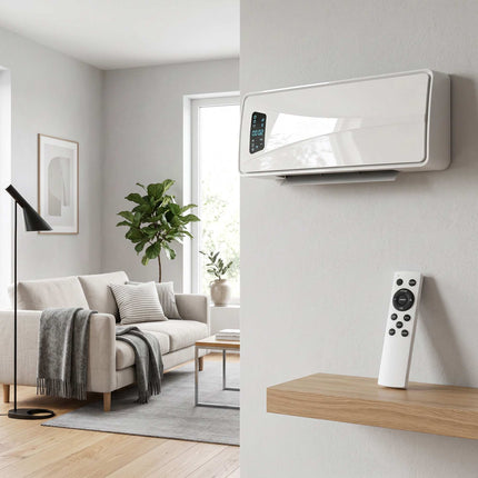 Încălzitor ceramic de perete de 2000 W cu temporizator și afișaj LED