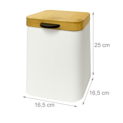 Coș de gunoi pentru baie, montat pe perete, 3L, capac cu închidere silențioasă