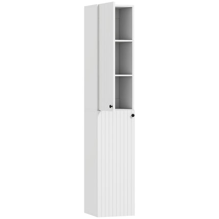 Dulap de baie montat pe perete, MDF alb, 161 cm