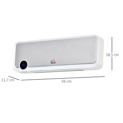 Încălzitor ceramic montat pe perete, telecomandă, temporizator, IPX2