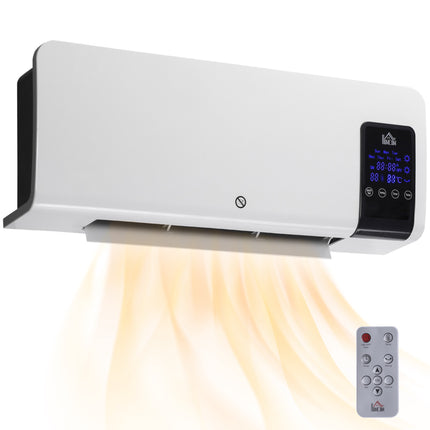 Încălzitor electric de perete, cu oscilație, temporizator, alb