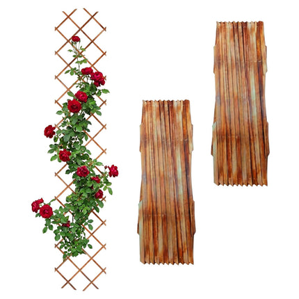 Spalier extensibil pentru plante din molid, montat pe perete, set de 3