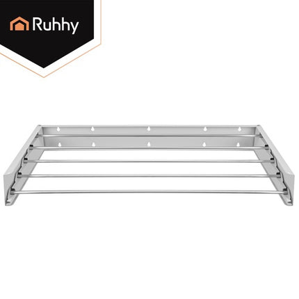 Uscător de rufe pliabil, montat pe perete, aluminiu, 80 cm