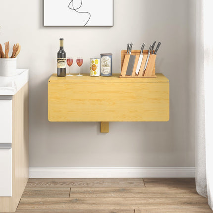 Birou pliabil de perete, 80x60cm, MDF, pin