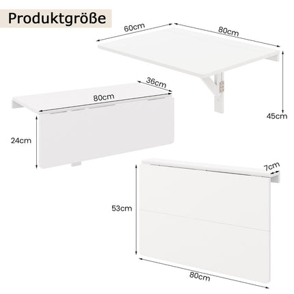 Masa Plianta Montata Perete Masa Bucatarie Economisire Spatiu Masa Plianta Perete 80 x 60 cm Alb