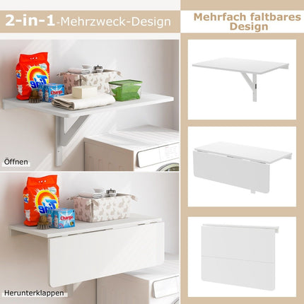 Masa Plianta Montata Perete Masa Bucatarie Economisire Spatiu Masa Plianta Perete 80 x 60 cm Alb