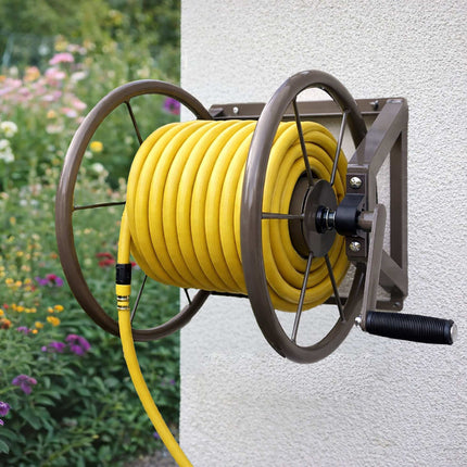 Rolă de furtun din oțel inoxidabil montată pe perete cu adaptor