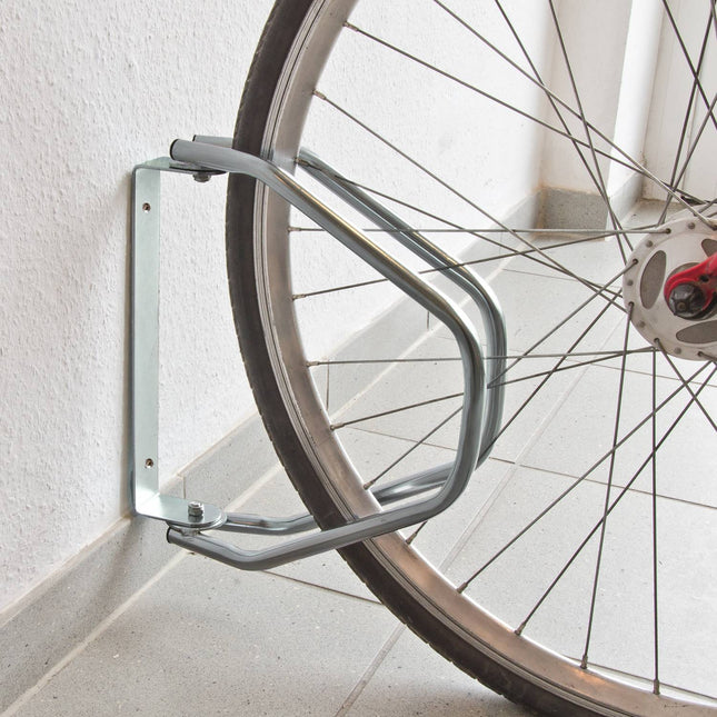 Set de suport pivotant pentru biciclete, montat pe perete, din oțel