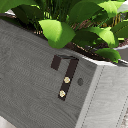 Set de jardiniere din lemn, montate pe perete, reglabile, 60x16x80 cm