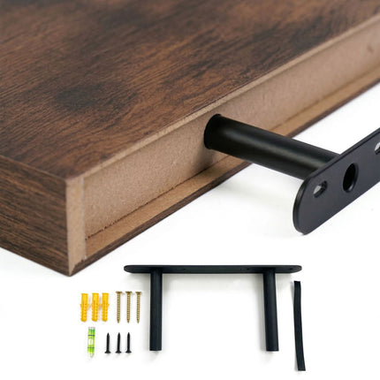 Wall Shelf With Metal Bracket – Floating Display Ledge
