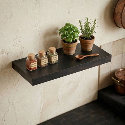 Wall Shelf With Metal Brackets – Floating Display Ledge