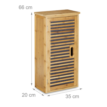 Dulap de perete pentru baie Bamboo 2 rafturi