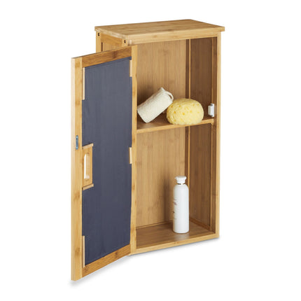 Dulap de perete pentru baie Bamboo 2 rafturi