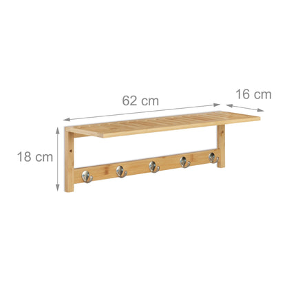 Raft de perete cu 5 carlige