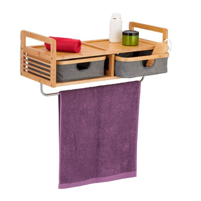 Raft de perete cu suport pentru prosoape