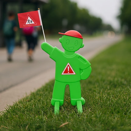 Figură de avertizare pentru copii cu steag roșu