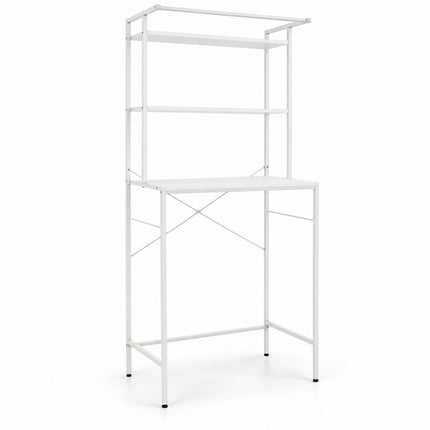 Washing Machine Shelf with 3 Shelves, 161 x 66 x 40 cm, White